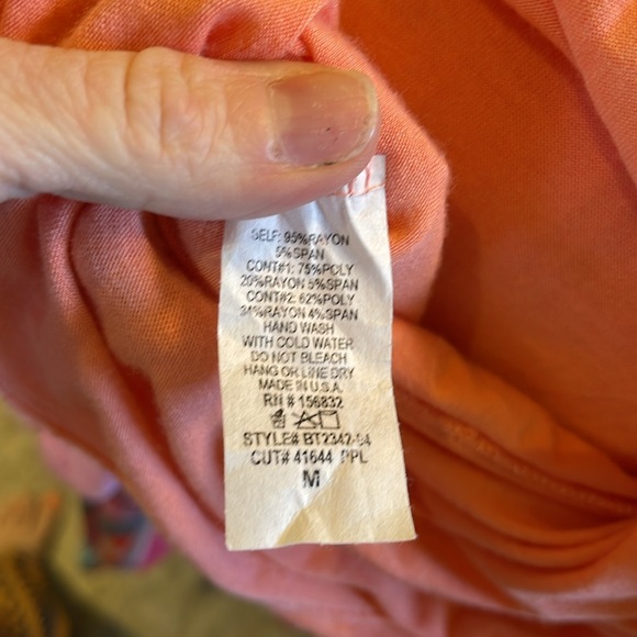 Peach leopard print Boho Bohemian layered sleeve blouse top BiBi brand NWOT - Picture 10 of 10